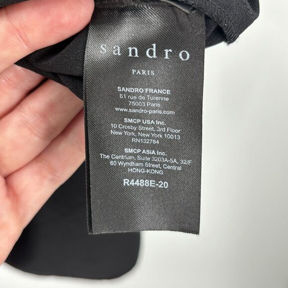 Sandro Paris Black Slip Dress - Picture 4 of 11